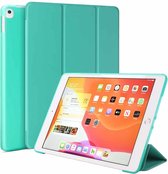 Voor iPad 10,2 inch 2019 / iPad Pro 10,5 inch Drie-opvouwbaar oppervlak PU-leer TPU Matte zachte onderkant met houder & slaap- / wekfunctie (mintgroen)