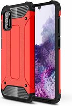 Voor Samsung Galaxy A02s Magic Armor TPU + pc combinatiebehuizing (rood)