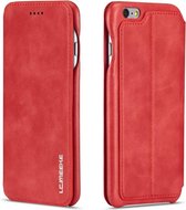 Voor iPhone 6 Hon Ancient Series lederen tas met kaartsleuven en houder en portemonnee (rood)