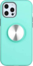 TPU + PC 2 in 1 schokbestendig hoesje met magnetische ronde autohouder voor iPhone 12 Pro Max (groen)