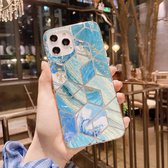 IMD Marble Pattern Shockproof TPU beschermhoes voor iPhone 12/12 Pro (A4)