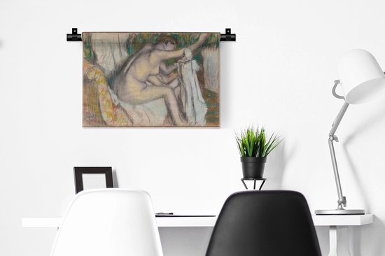 Tapisserie Edgar Degas - Femme séchant son bras - Peinture par Edgar Degas Tapisserie coton 60x40 cm - Tapisserie avec photo