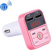 B2 Dual USB Opladen Bluetooth Fm-zender MP3 Muziekspeler Car Kit, Ondersteuning Handsfree Call & TF-kaart & U Disk (Roze)