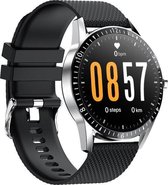 Tijdspeeltgeenrol smartwatch F22 ZWART - Stappenteller - Hartslagmeter - Bloeddrukmeter - Bluetooth - Waterdicht - Gezond - Fitness -