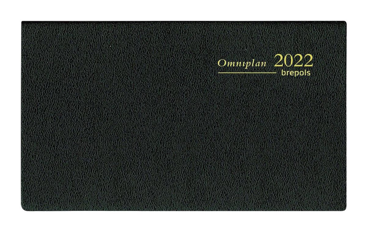 Brepols Agenda 2022 - Omniplan - Genova abc - 16 x 8,9 cm - Zwart liggend