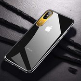 TOTUDESIGN Helder Crystal Series Transparant PC-hoesje voor iPhone XS Max (goud)