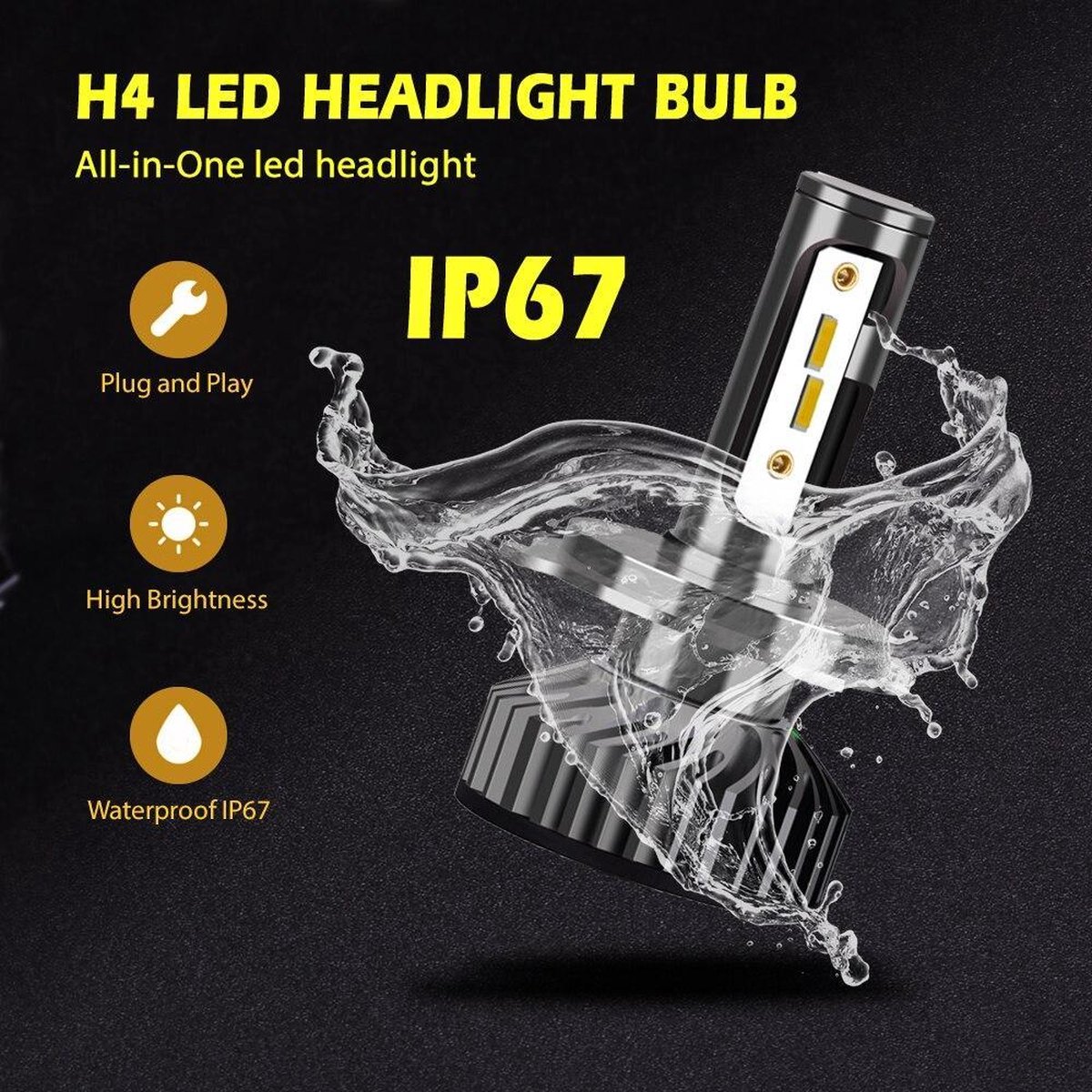 Lampe LED H7 (set 2 pièces) , y compris CANbus EMC CHIP 26000 Lumen 6500K  Ultra