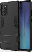 Samsung Galaxy Note20 Ultra Hoesje - Mobigear - Armor Stand Serie - Hard Kunststof Backcover - Zwart - Hoesje Geschikt Voor Samsung Galaxy Note20 Ultra
