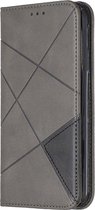 Apple iPhone 11 Hoesje - Mobigear - Rhombus Slim Serie - Kunstlederen Bookcase - Grijs - Hoesje Geschikt Voor Apple iPhone 11