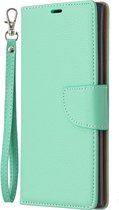 Samsung Galaxy Note 10 Plus Hoesje - Mobigear - Excellent Serie - Kunstlederen Bookcase - Turquoise - Hoesje Geschikt Voor Samsung Galaxy Note 10 Plus