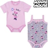 Gympak Minnie Mouse Grijs Roze (2 uds)