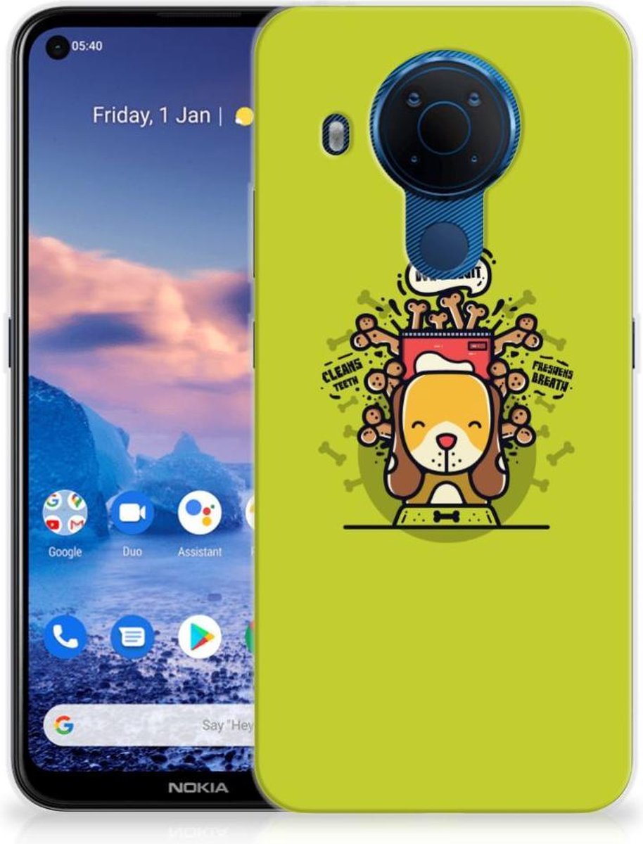 Nokia 5.4 Telefoonhoesje met Naam Doggy Biscuit