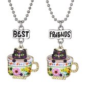 Kasey - Vriendschapsketting - BFF ketting voor 2 - Best Friends - Kat In Theekopje