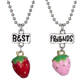 Kasey - Vriendschapsketting - BFF ketting voor 2 - Best Friends - Aarbei