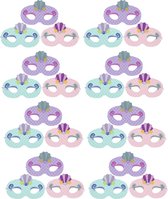 Zeemeermin Maskers |  Meermin Masker voor Kinderfeestje | 24 stuks