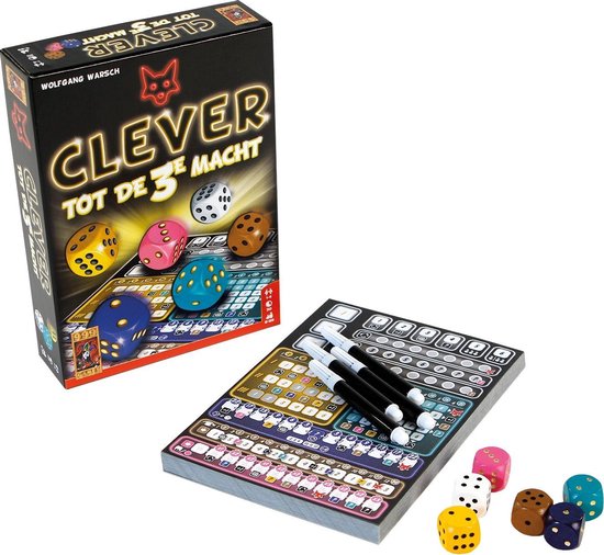 999 Games - Clever tot de 3e macht - Dobbelspel - Derde deel van de razend populaire dobbelsensatie Clever - Gezelschapsspel - Familiespel - Strategiespel - Klein cadeautje
