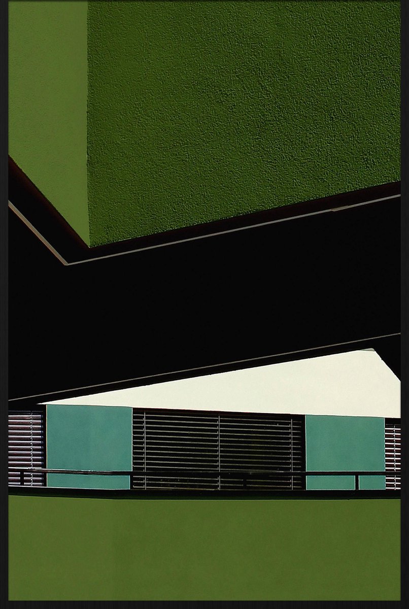 Schilderij - architectuur - Collectie rhythm of the city - Forex met zwarte lijst - 98x148cm