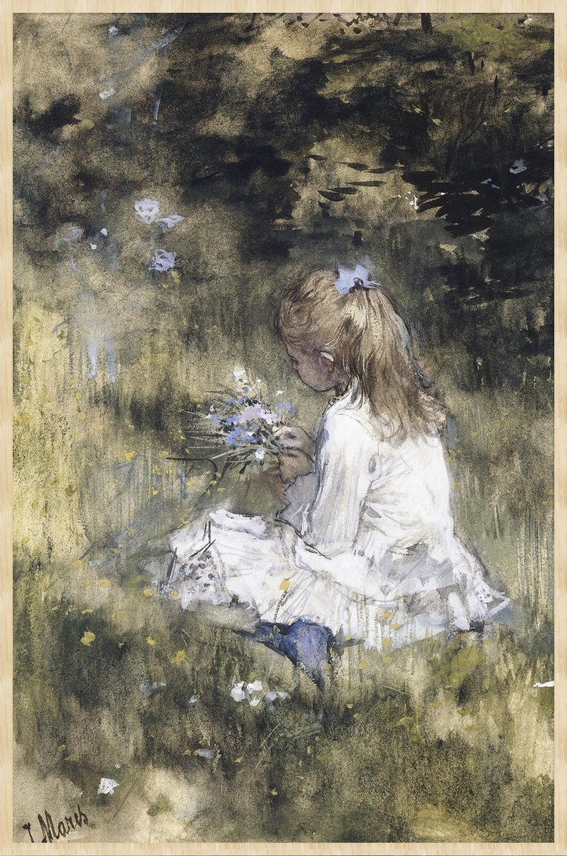 Schilderij - Dochter van Jacob Maris - Collectie ART Facsimile - Forex met blanke lijst - 98x148cm