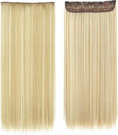 Clip in hairextensions 1 baan straight blond - F27/613