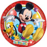16 stuks kartonnen borden Mickey Mouse 23 cm