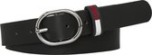 Tommy Hilfiger - TJW flag inlay belt 3.0 - leren dames riem - black - TW 85