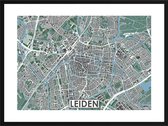 Leiden - POSTER INCLUSIEF MODERNE LIJST | stadskaart | stadsplattegrond | stad | 40x30cm