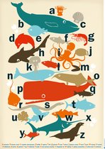 ABC poster - Alfabet poster - zeedieren