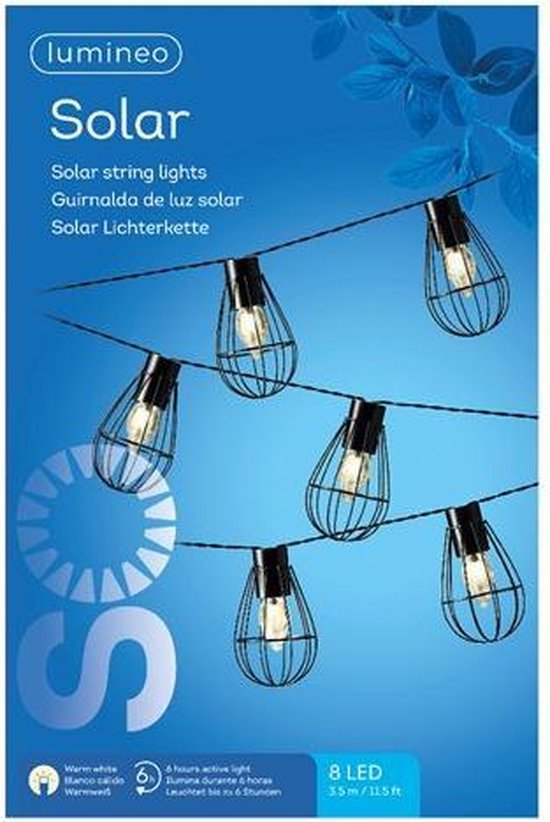Tussendoortje open haard maximaal Lumineo | Solar strengverlichting | Warm Wit | 350 cm | bol.com