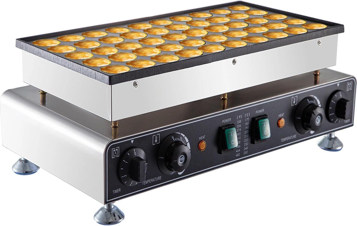 Kookpro - Poffertjes bakplaat - 50 poffertjes - 1700 watt - Poffertjes plaat