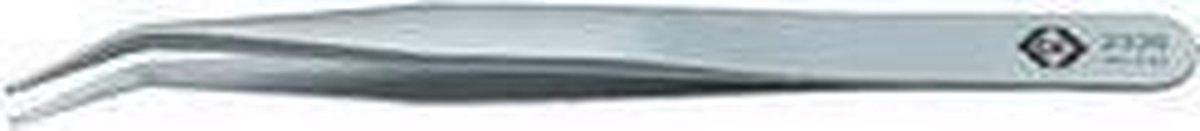 C.K T2336 Onderdelenpincet SM115 SA Met groeven, gebogen 30° 120 mm