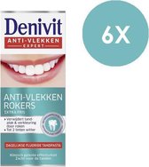 Denivit Rokers  Anti-vlekken Tandpasta (Voordeelverpakking) -  6 x 50 ml