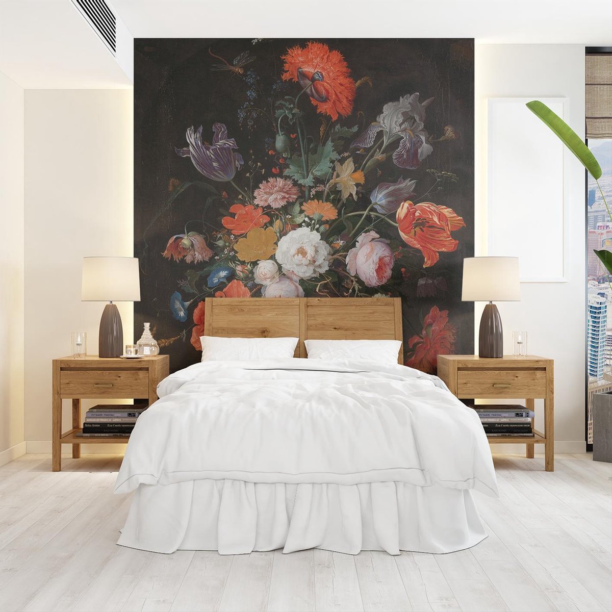 Stilleven met bloemen van Jan van Huysum - Zelfklevend fotobehang - Gratis verzending en installatie-kit