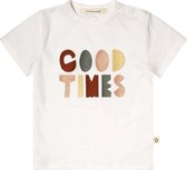 Your Wishes luxe basic wit shirt Good Times - Geborduurd 62/68