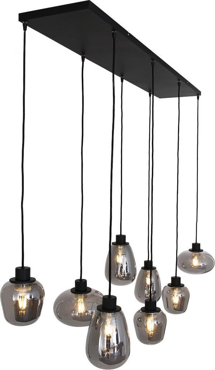 Steinhauer Reflexion Hanglamp | 8-Lichts | Zwart | Glas / Glazen bollen |  Industrieel... | bol.com