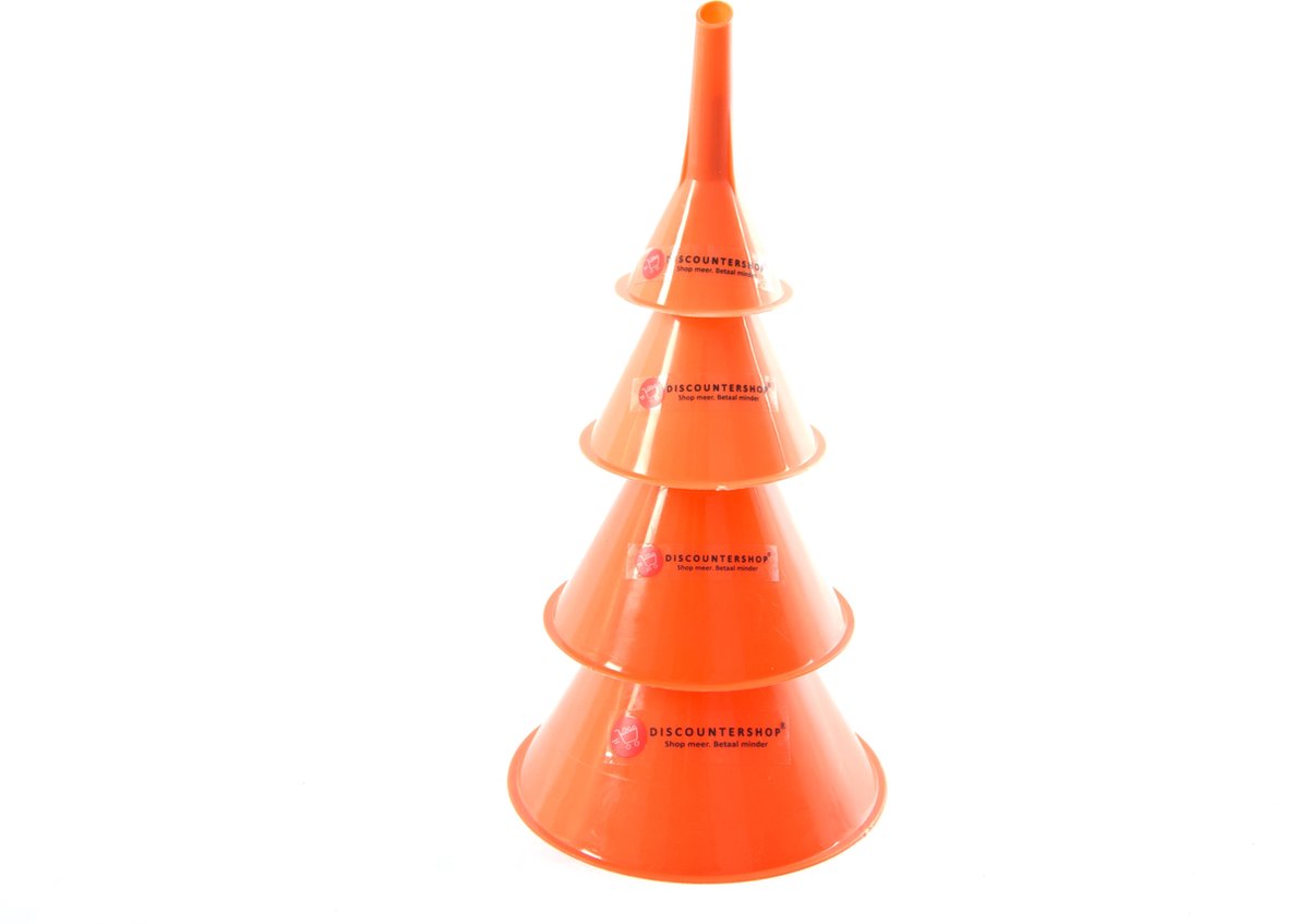 4-delige Trechterset - Trechter Olie-, Zuur en Brandstofbestendig (50mm75mm95mm115mm)