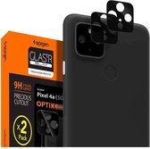 Spigen - Google Pixel 4a 5G - Camera Lens Glass Protector - Zwart - 2 Stuks