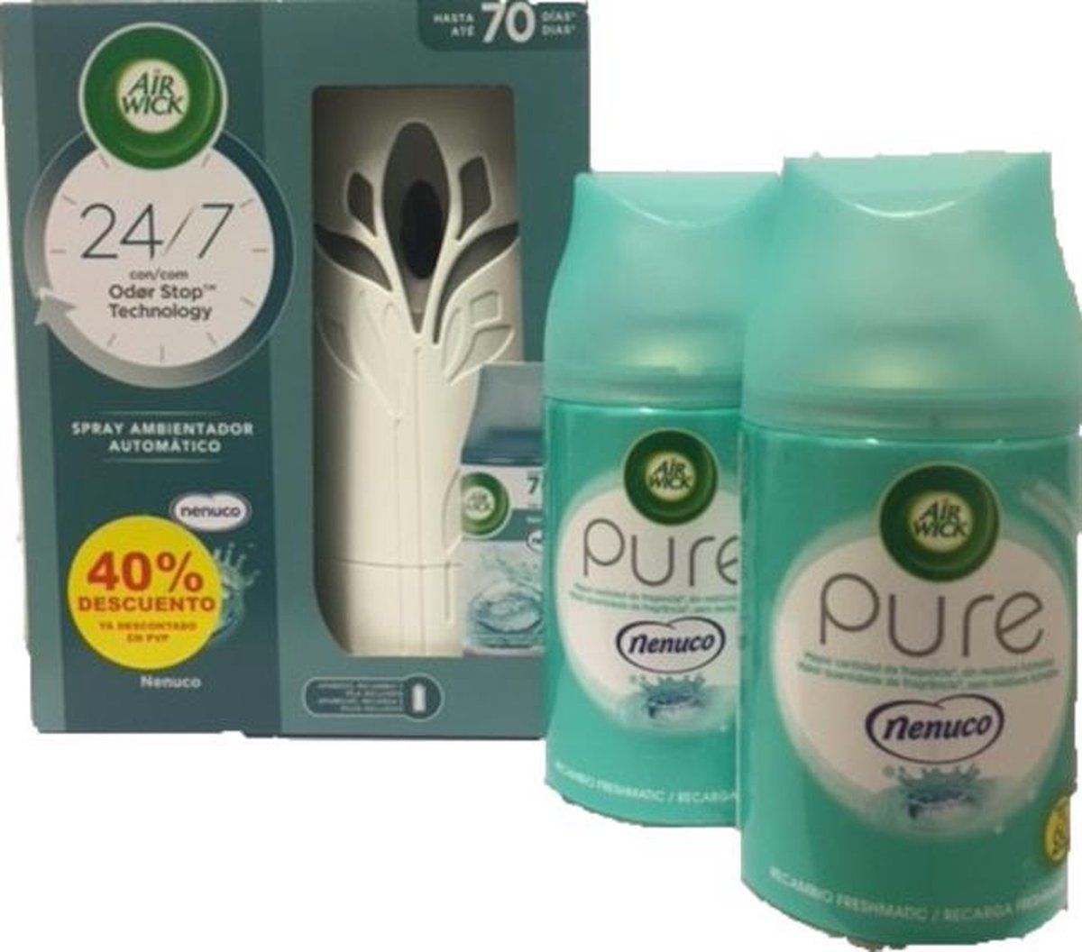 Air Wick Freshmatic Nenuco Starterset & 2 Extra Navullingen 250 ml
