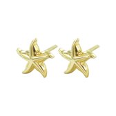 Silventi 9NBSAM-G190078 Boucles d'oreilles en or - Femme - Étoile de mer - 6,5 x 6,5 mm - 14 carats - Or