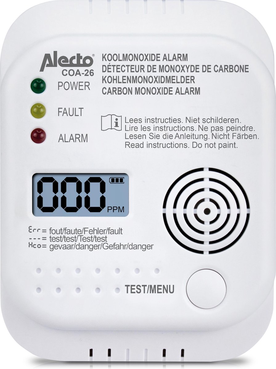 Alecto COA-26 Koolmonoxide melder - long life sensor 7 jaar op De Prijzenvolger