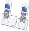 Profoon PDX-8420 WT/TE DECT Draadloze telefoons - 2 Handposten GAP compatible - Wit/Taupe