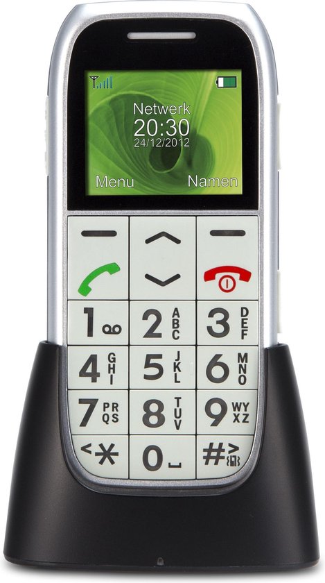 Profoon PM-595 Big Button GSM - Met alarmknop en oplaadstation - Zilver |  bol.com