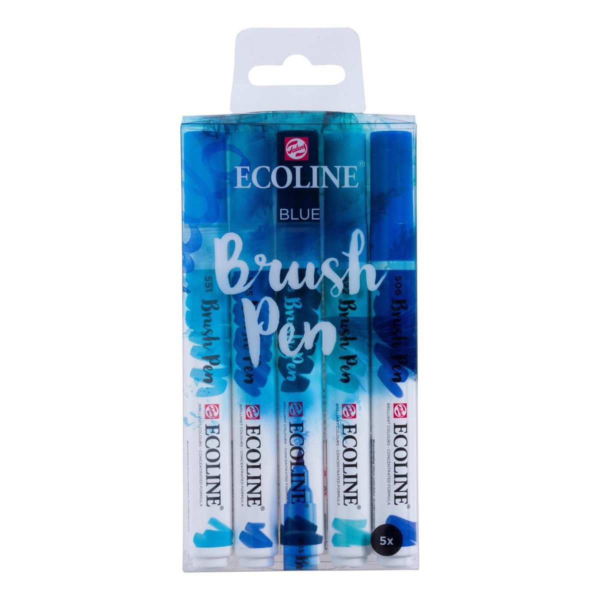 Talens Ecoline 5 brush pens ”Blue”