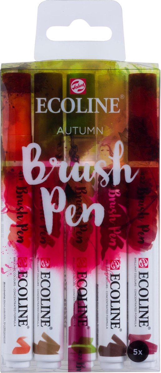 Talens Ecoline 5 brush pens ”Autumn”
