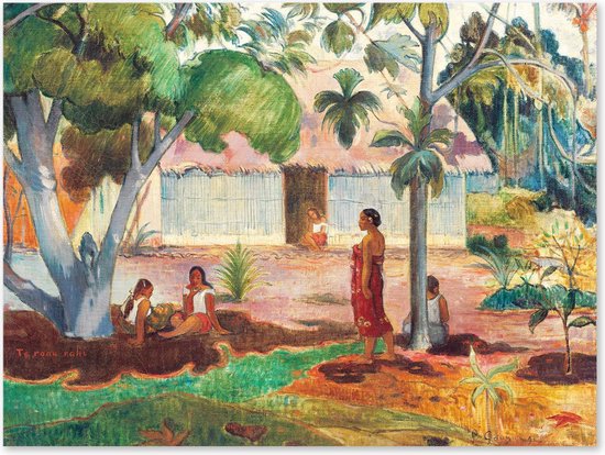 Graphic Message - Schilderij op Canvas - Paul Gauguin - Grote Boom - Large Tree - Woonkamer Kunst