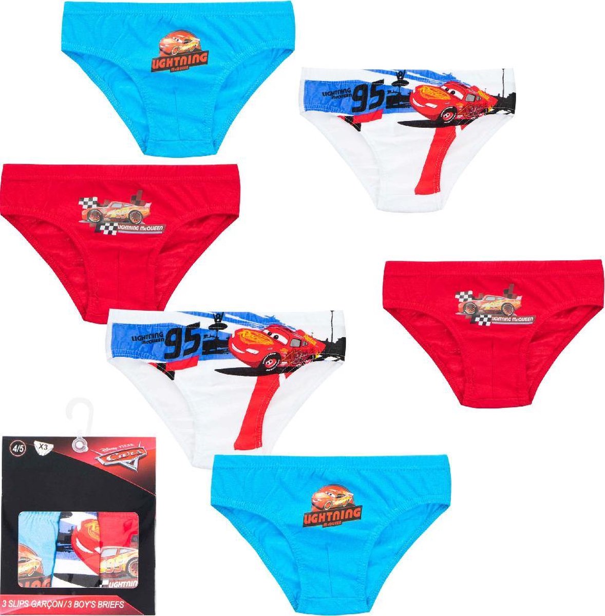 Disney Cars onderbroek - set van 6 stuks - maat 104/110 (4/5 jaar)