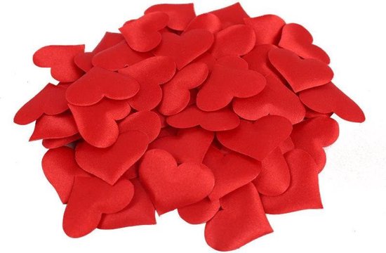 Afleiden Dankzegging voorjaar Stoffen Hartjes Rood - 100 stuks - Decoratie - Liefde - Romantisch - Kleine  hartjes | bol.com