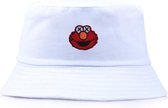 Bucket hat - Vissershoedje - Elmo - Wit - Zonnehoed
