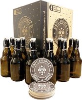 SIMPELBROUWEN® Flessenset met 12 beugelflessen - Zelf bier bottelen - Bierflesjes - Beugelflessen