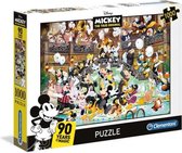 Clementoni Legpuzzel - High Quality Puzzel Collectie - Disney Mickey 90th - 1000 stukjes, puzzel volwassenen
