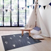 Sens Kids Rugs Kindervloerkleed - IJsjes - Wasbaar - 100 x 140 cm - Zwart